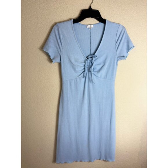 BP Nordstrom cotton jersey knit cute Dress Size M Blue - Picture 1 of 5